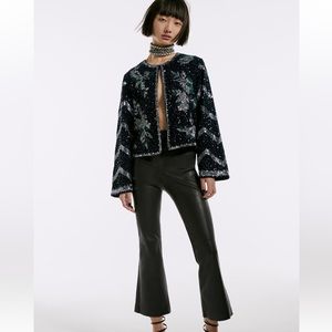 New Zara limited edition embellished velvet jacket